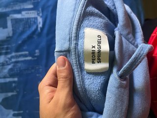 Sudadera Springfield x Pedri Azul Claro Talla L