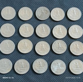 Colección 20 Monedas Auténticas Quarter Dollar