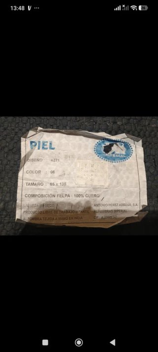 Alfombra Imperial Piel Negra