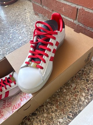 Adidas Bambas Blancas y Rojas