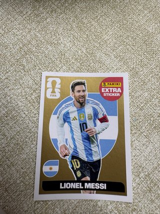 Cromo Panini Extra Sticker Messi Oro