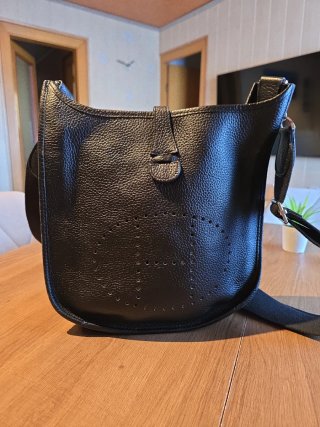 Bolso Hermes Negro Piel Granulada