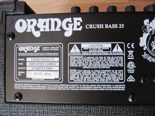 Orange Crush Bass 25 Amplificador Bajo