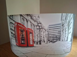 Pantalla Lámpara Techo Londres Cabinas Rojas