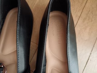 Bailarinas negras con tira y hebilla
