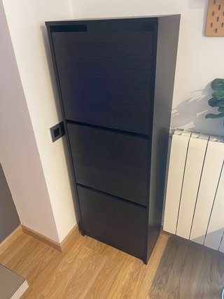 Zapatero Ikea Negro Madera