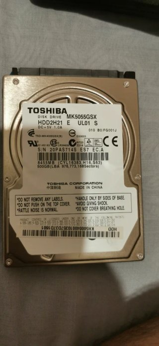 Disco Duro Toshiba 500GB
