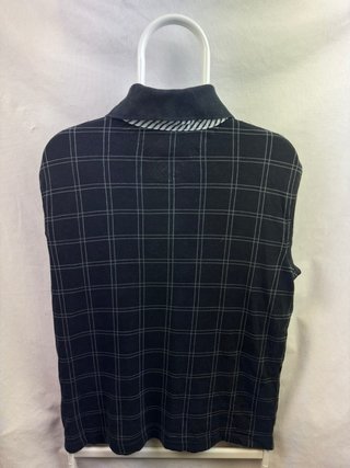 Polo Lacoste Vintage Cuadro Ventana Negro