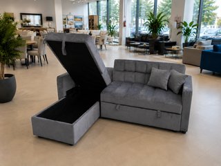 Sofá Cama Gris con Arcón - Liquidación