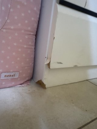 Cajonera blanca 4 cajones Espejo y madera