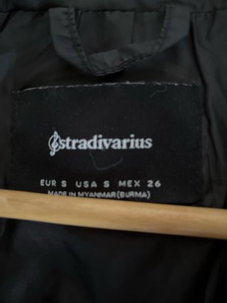 Chubasquero Stradivarius Negro Mujer Talla XS