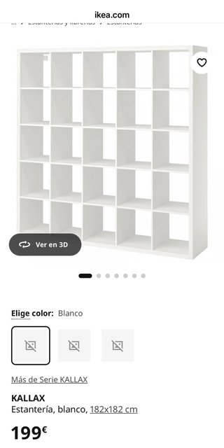 Estantería Kallax 5x5 Ikea Blanca