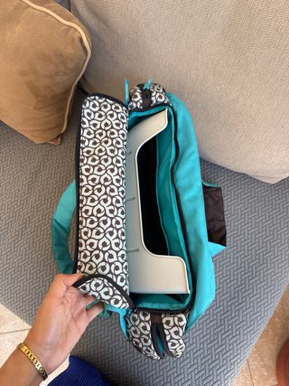 Silla Portátil Bebé Marrón y Turquesa