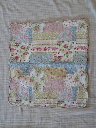 Colcha patchwork floral multicolor