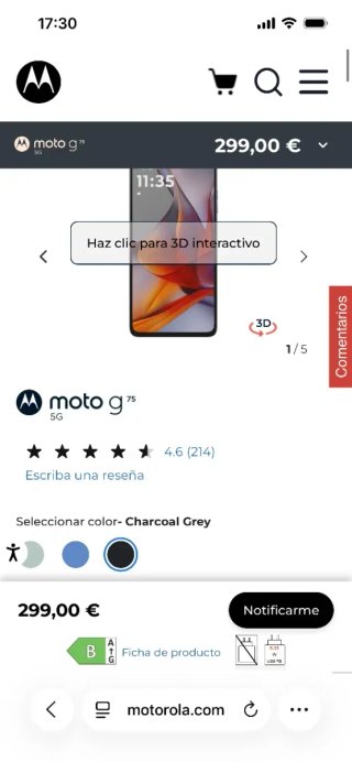 Motorola G75 5G 256GB NUEVO!! // GARANTÍA!! CAMBIO