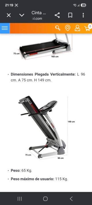 Cinta de correr BH Impulse Dual II