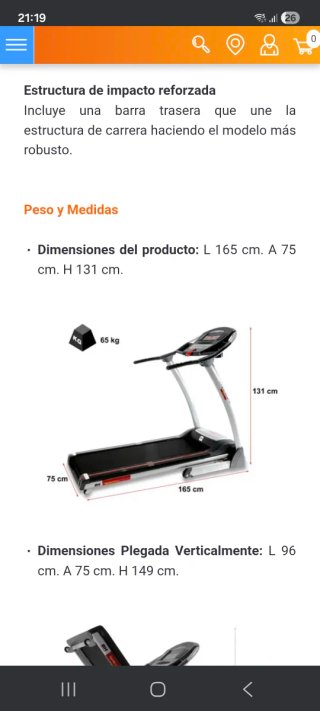 Cinta de correr BH Impulse Dual II