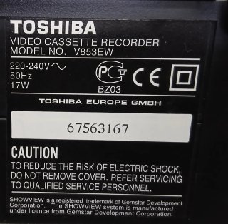 Videoregistratore VHS Toshiba V853EW