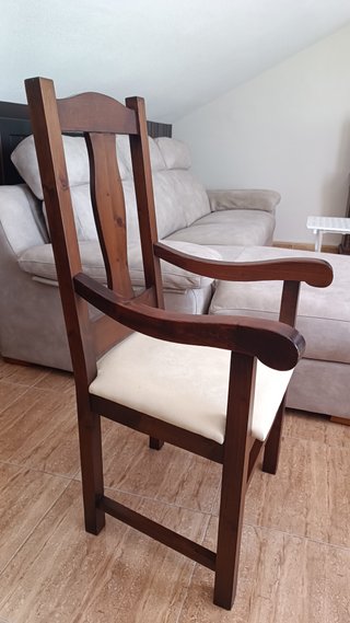 Conjunto 6 Sillas Comedor Madera Tapizadas