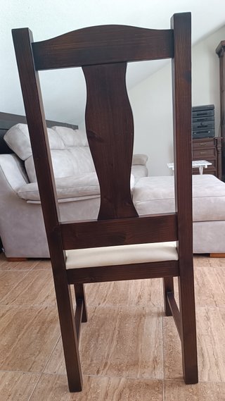 Conjunto 6 Sillas Comedor Madera Tapizadas