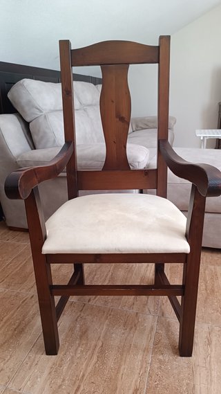 Conjunto 6 Sillas Comedor Madera Tapizadas