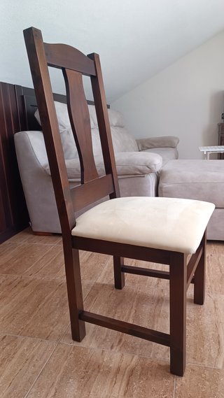 Conjunto 6 Sillas Comedor Madera Tapizadas