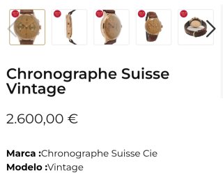 Reloj Chronographe Suisse Antimanético