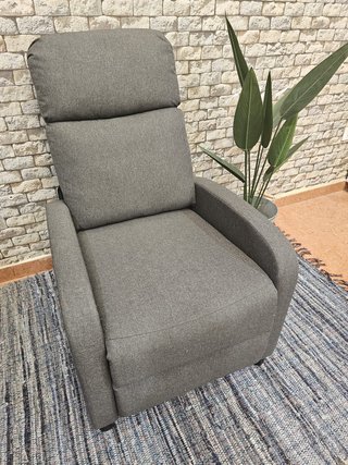 Sillón reclinable individual gris