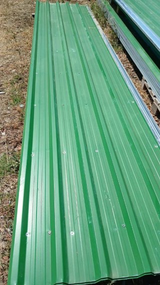 Chapas trapezoidales verdes