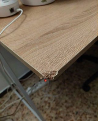 Escritorio madera y metal