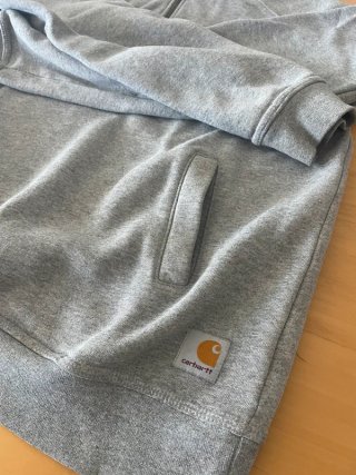 Sudadera Carhartt Gris Media Cremallera