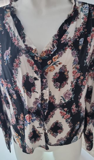 Camisa Mango flores Algodon