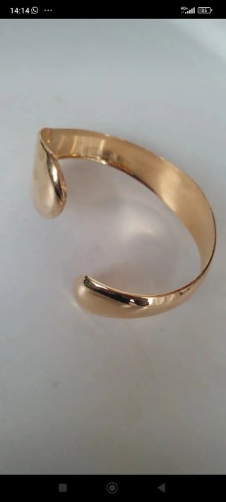 Bracciale rigido acciaio dorato