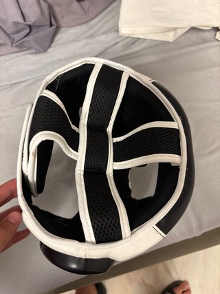 Casco de Boxeo Venum Blanco y Negro