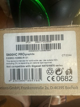 Gigaset S600HC Pro Graphite Telefono