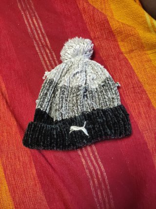 Gorro Puma lana negro y gris