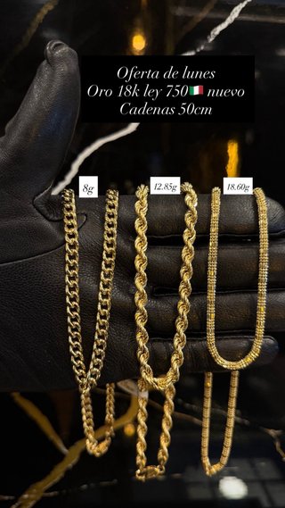 Cadenas de Oro 18k 750 - 50cm-60cm- pulseras