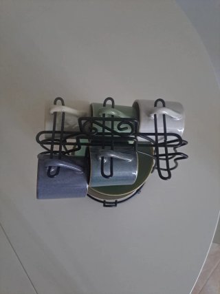 Juego de 6 tazas de café con soporte con regalo