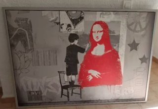 Cuadro Mona Lisa Estilo Graffiti Ikea.