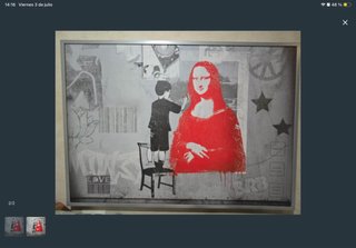 Cuadro Mona Lisa Estilo Graffiti Ikea.