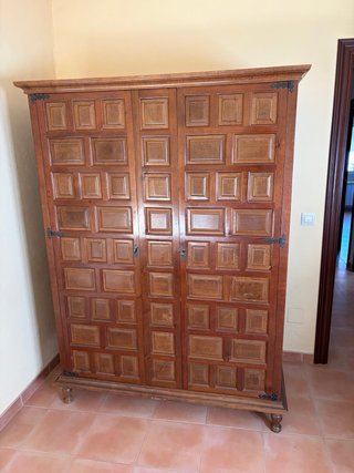 Armario madera cerezo 2 puertas