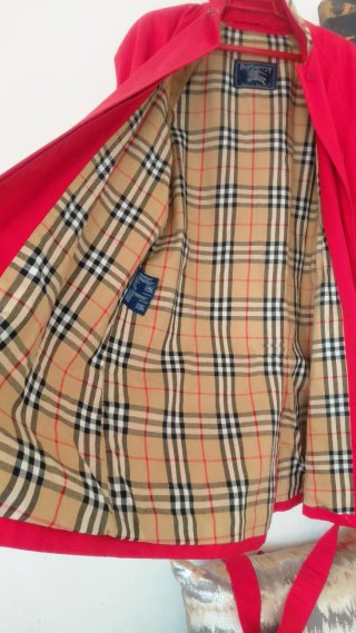 Gabardina Burberrys Vintage Roja