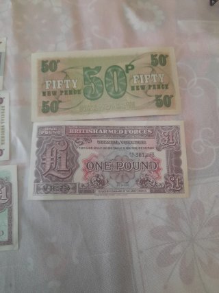 Banconote Voucher Forze Armate Britanniche