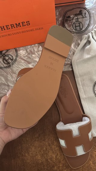 Ciabatte Hermes Donna Marrone