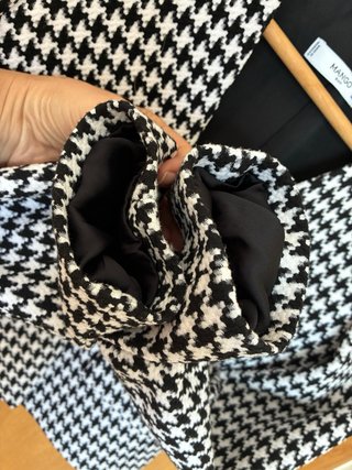 Blazer chaqueta Mango blanco negro Talla S