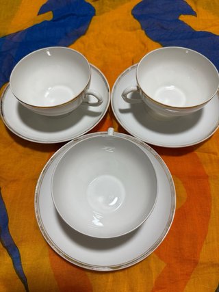 Set 3 Tazze Vintage in Porcellana Fine San-Sebastian