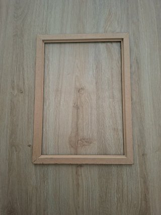 Cornice rettangolare noce senza vetro