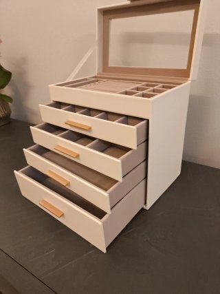 Portagioie grande bianco e beige