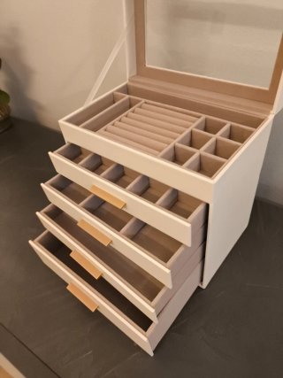 Portagioie grande bianco e beige