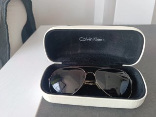 Gafas Calvin Klein Aviador Negro/Plata